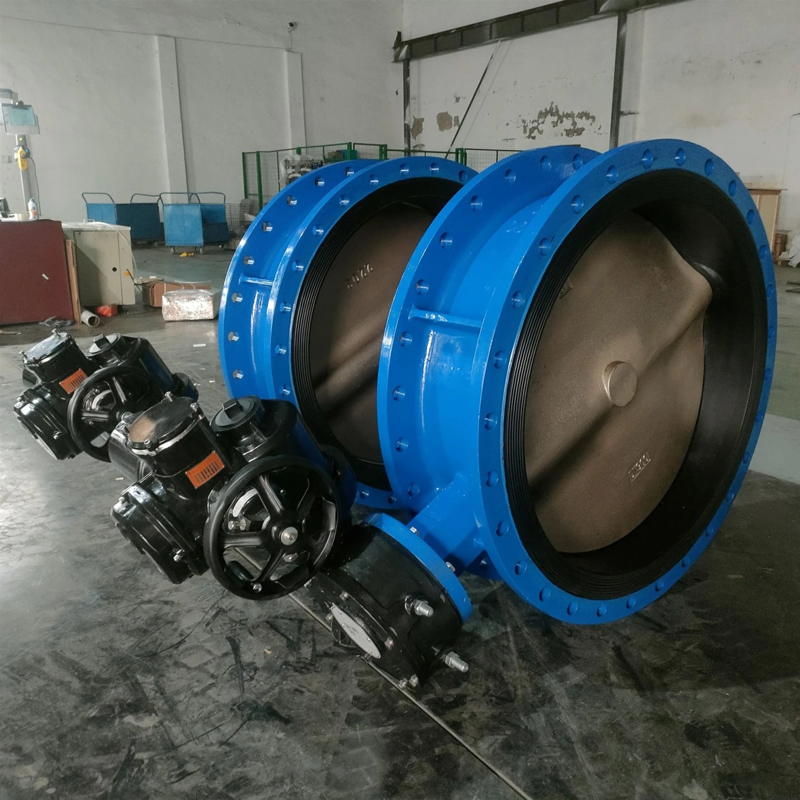 Large diameter electric flange butterfly valve4